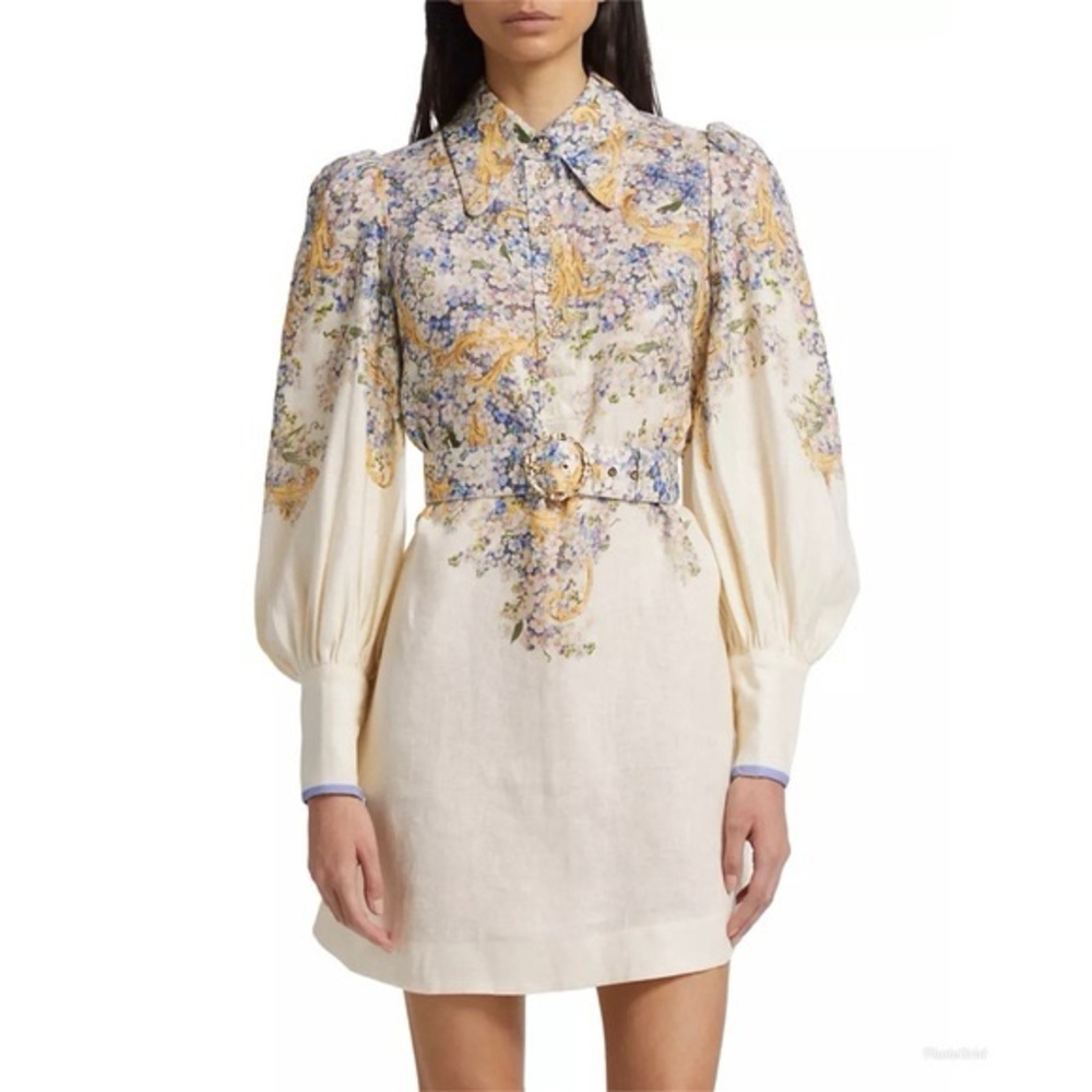Zimmermann Tama linen mini dress 0p